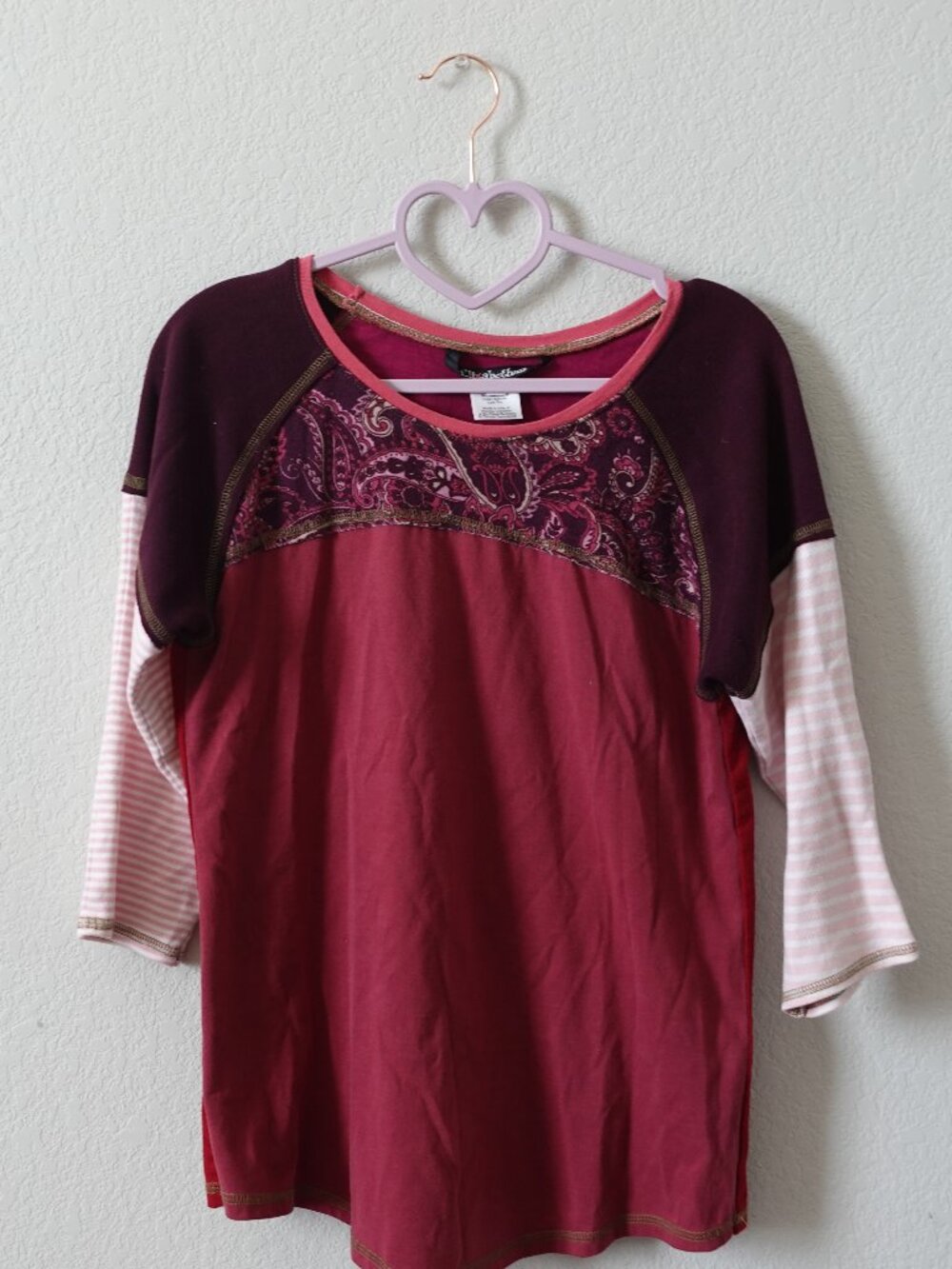 Women's Burgundy and Red Shirt